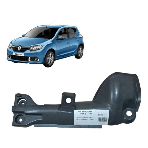Acabamento Para-barro Traseiro Direito Sandero