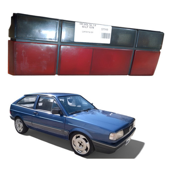 Lanterna Direita C/ Detalhe Vw Gol Quadrado Gl 1.8 1993