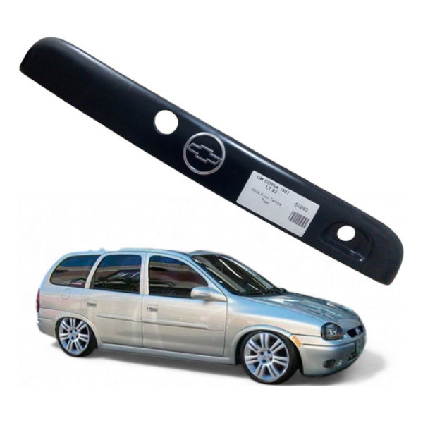Moldura Friso Maçaneta Porta Malas Gm Corsa Wagon 1997 Preto