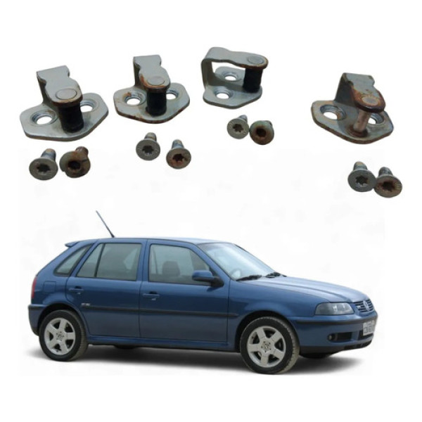 Kit Batente Fechadura Porta Vw Gol G3 4p 2000 A2005 Original