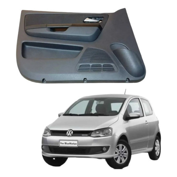 Forro Porta Dianteira Esquerda Volkswagen Fox 2010 A 2014 Preto
