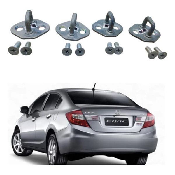 Kit Batente Fechadura Porta Honda Civic Lx 1.8 2002 A 2011