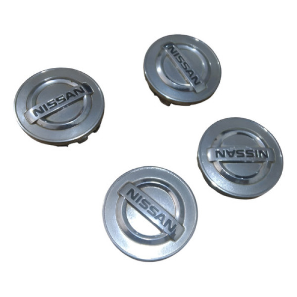 Jogo Tampa Calota Central Roda Ns March 10s Fx 2013 Prateado