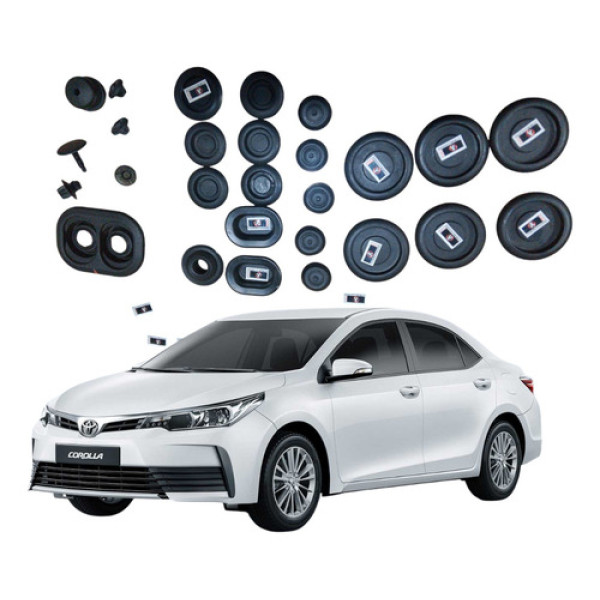 Kit Tampões Borracha Assoalho C/29 Corolla Gli 2018
