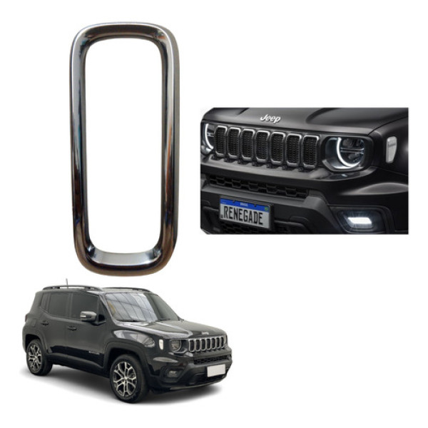 Friso Cromado Grade Para-choque Jeep Renegade 2015 A 2022