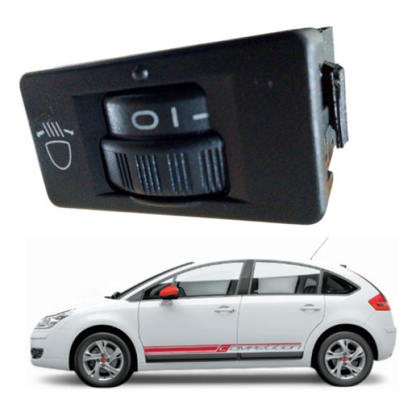 Botão Regul Luz Farol Alerta Citroen C4 Hatch 1.6 2013