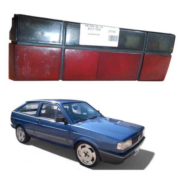 Lanterna Direita C/ Detalhe Vw Gol Quadrado Gl 1.8 1993