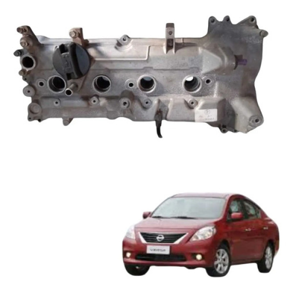 Tampa Valvulas Nissan Versa 1.6 16v 2012-2016 Original  Prateado